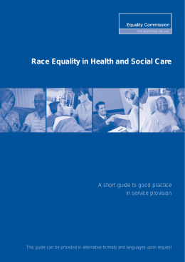 Race equality in health and social care good practice