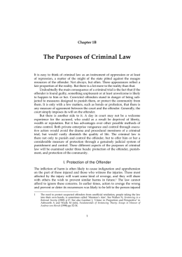 The Purposes of Criminal Law