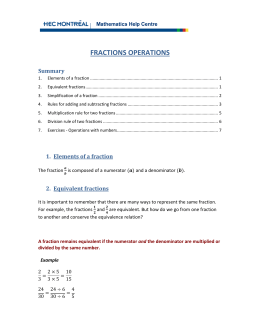 FRACTIONS OPERATIONS