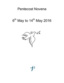 Pentecost Novena 6 May to 14 May 2016