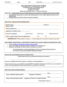 transcript request form - Archbishop John Carroll High School