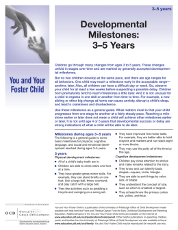 Developmental Milestones: 3–5 Years