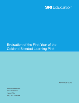 Evaluation of the First Year of the Oakland