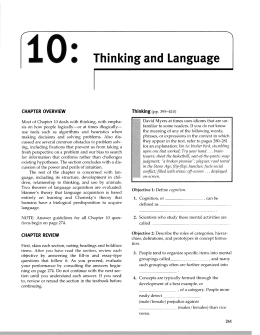 Chapter 10 Thinking and language