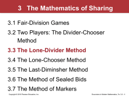 Lone Divider - Mathematics