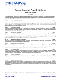 Accounting and Payroll Diploma