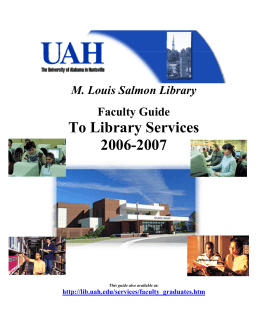 Salmon Library - UAH - Business - The University of Alabama in