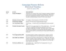 Campaign Finance Reform Historical Timeline - CT-N