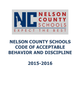 nelson county schools code of acceptable behavior and discipline