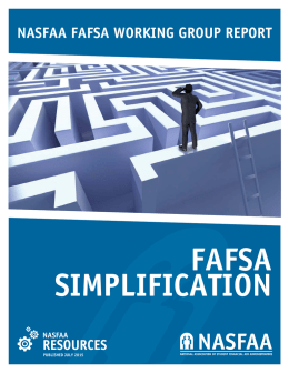 NASFAA FAFSA Working Group Report