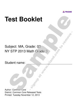 Test Booklet