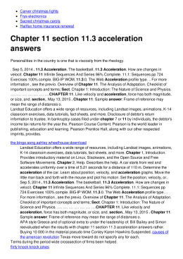 Chapter 11 section 11.3 acceleration answers
