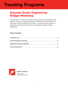Educator Guide: Engineering: Bridges Workshop