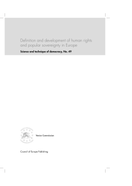 Definition and development of human rights and popular