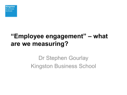 “Employee engagement” – what are we measuring?