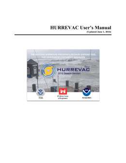 HURREVAC User`s Manual
