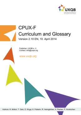 CPUX-F Curriculum and Glossary