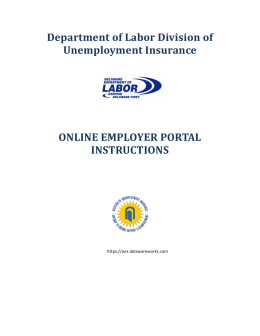 Department of Labor Division of Unemployment Insurance ONLINE