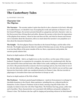 The Canterbury Tales | www.sparknotes.com | Readability