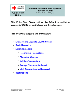 Citibank Global Card Management System (GCMS)