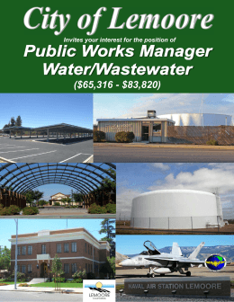 PW Manager Brochure.pub - City of Lemoore Homepage