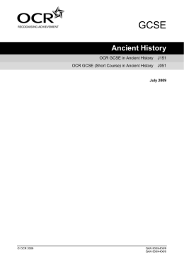 Ancient History - GCSE Modern World History