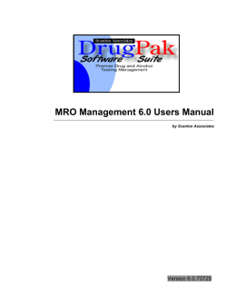 MRO Management 6.0 Users Manual