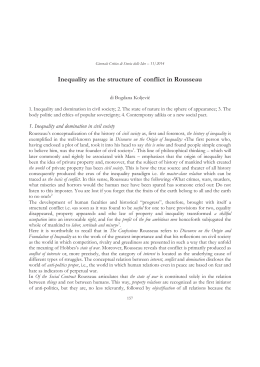 Inequality as the structure of conflict in Rousseau