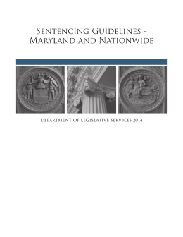 Sentencing Guidelines - Maryland and Nationwide