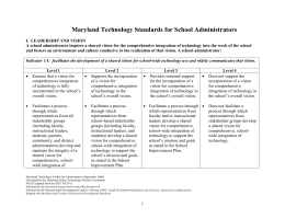 Maryland Technology Standards for School Administrators