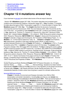 Chapter 12 4 mutations answer key