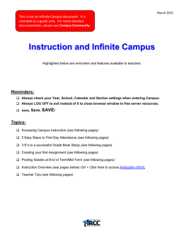2015 Instruction and Infinite Campus