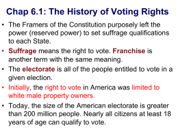 Chap 6.1: The History of Voting Rights