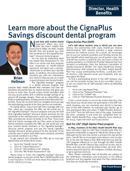 Director of Health Benefits Learn more about the CignaPlus Savings