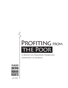 Profiting from - Southern Center for Human Rights