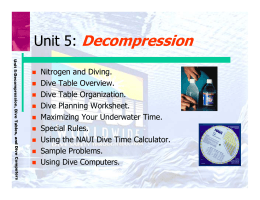 Unit 5: Decompression
