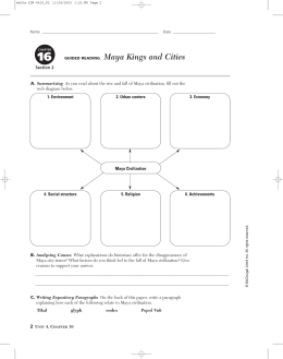 GUIDED READING Maya Kings and Cities