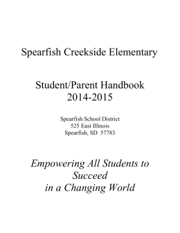 East Elementary Student/Parent Handbook