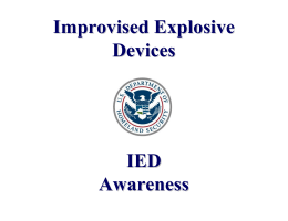 Improvised Explosive Devices IED Awareness