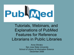 PubMed for Public Librarians