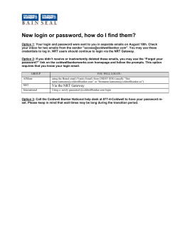 New login or password, how do I find them?