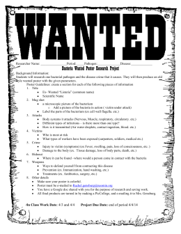 Bacteria Wanted Poster Research Project