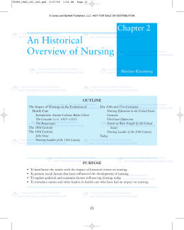 CHAPTER 2: AN HISToRICAL OvERvIEW oF NURSING