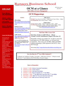 OCM at a Glance - Email at Rutgers