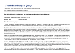 Establishing Jurisdiction at the International Criminal Court