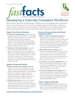 FastFacts: Developing a Culturally Competent Workforce