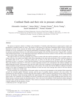 Confined fluids and their role in pressure solution