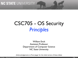 CSC705 - OS Security Principles
