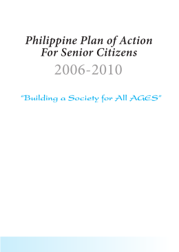 Philippine Plan of Action For Senior Citizens