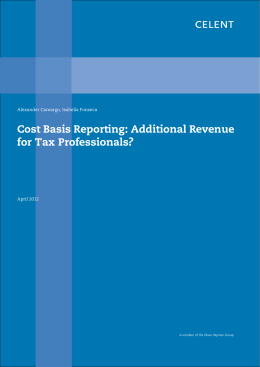 Cost Basis Reporting: Additional Revenue for Tax